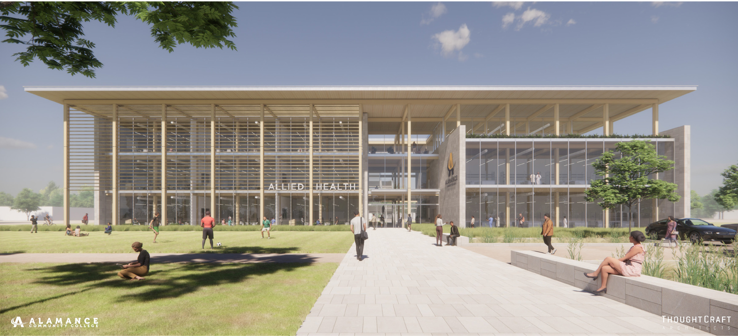 mock up of new acc allied health building