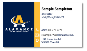 business card example