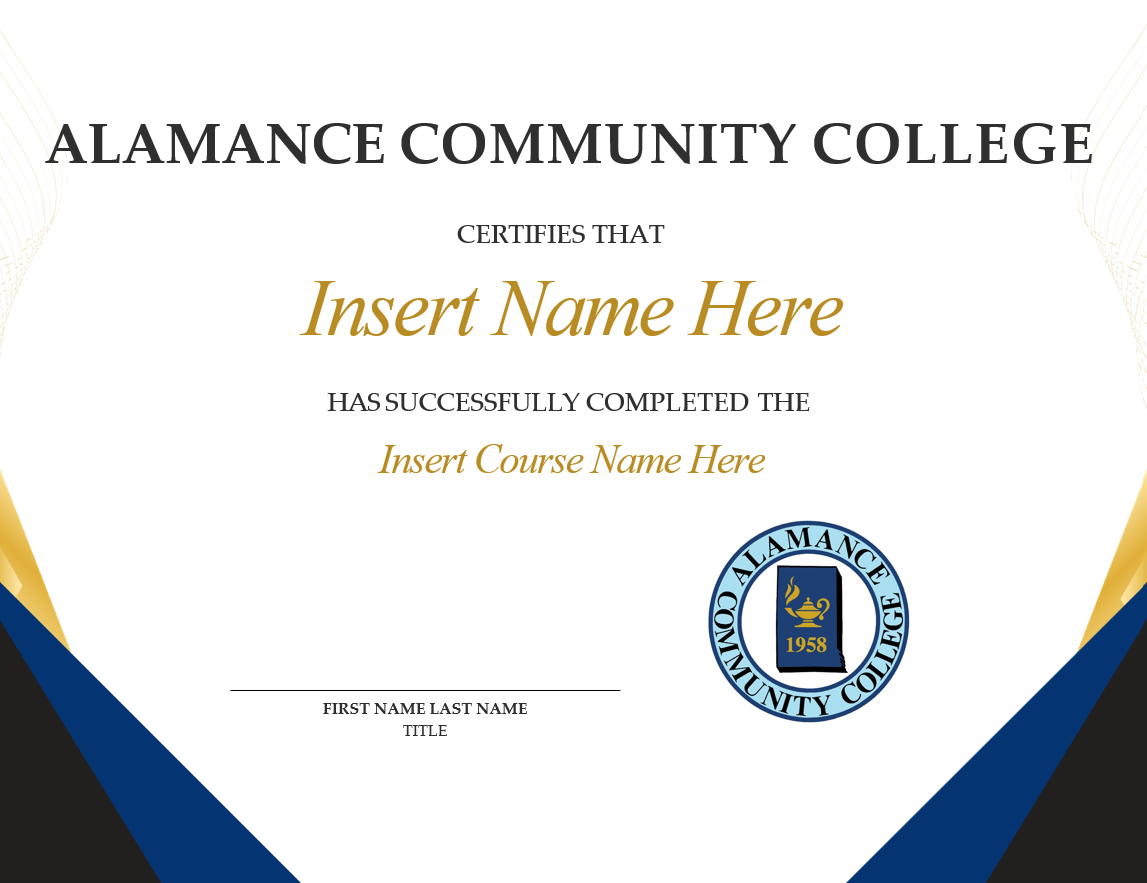 certificate download with one signature line
